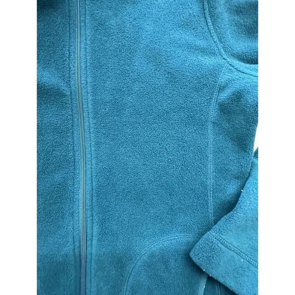 Woolrich Women's Full Zip Fleece Jacket Size Medium Forest Green (deep Atlantic) - Picture 3 of 8